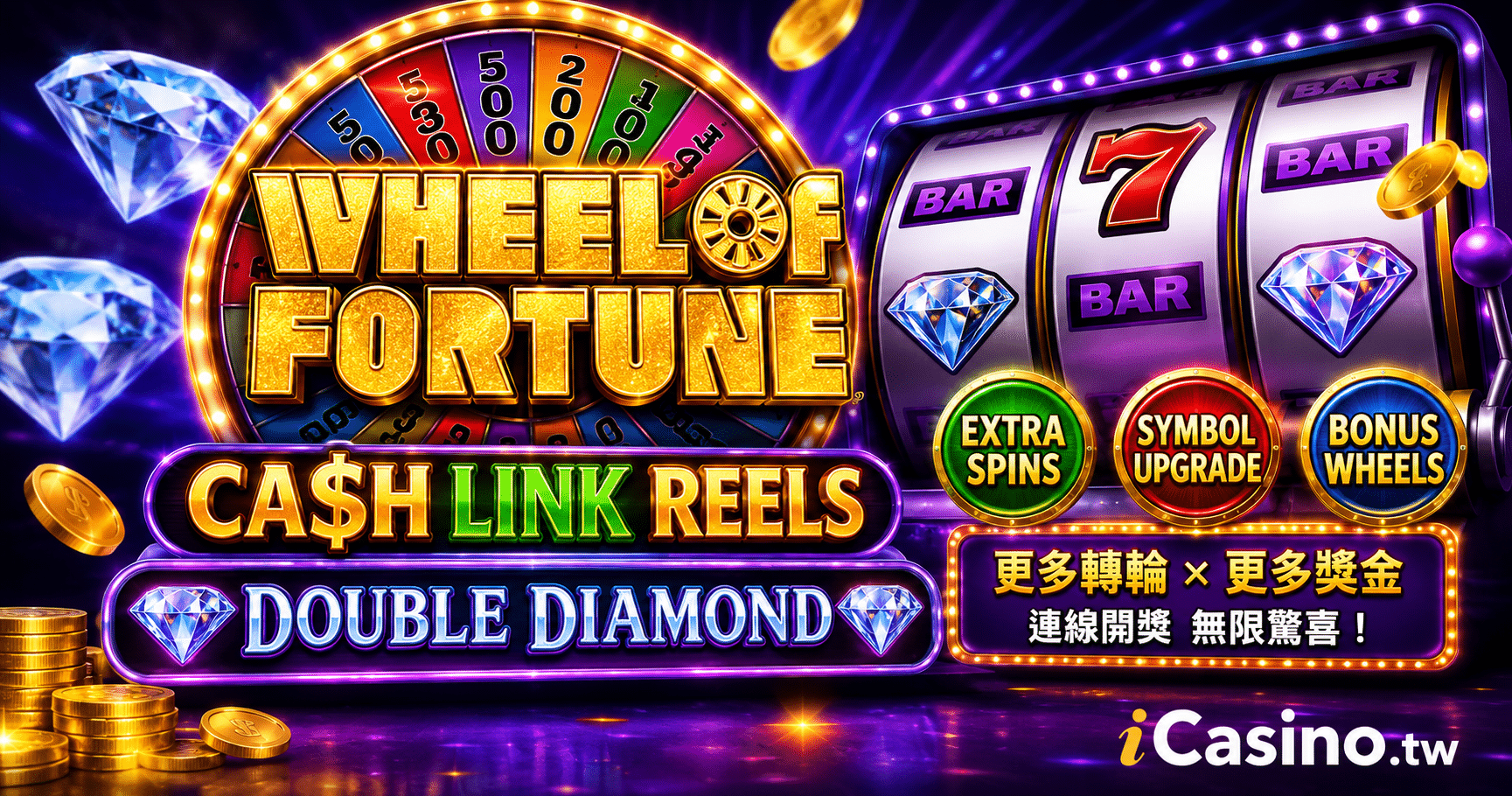 IGT Wheel of Fortune Cash Link Reels