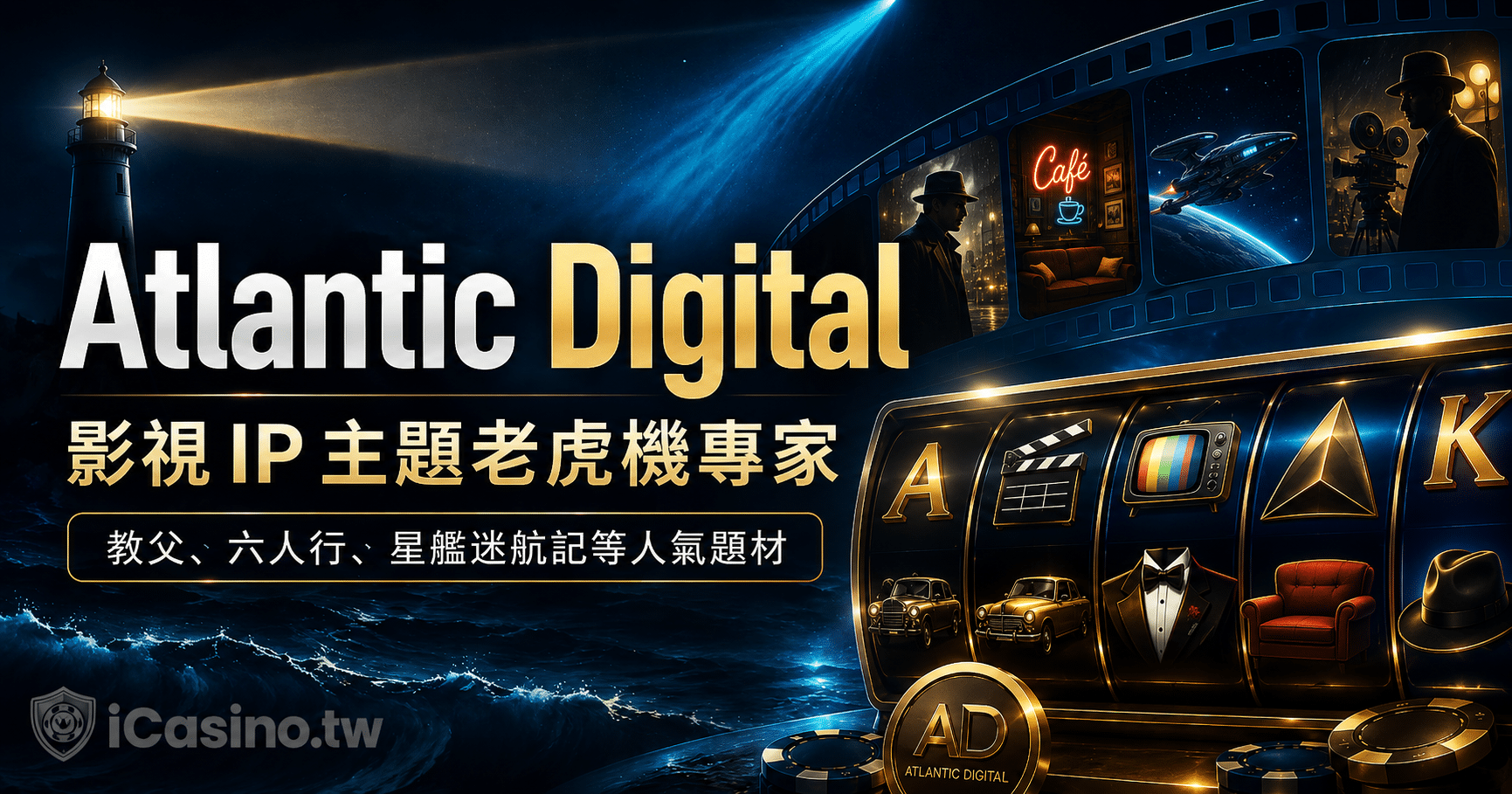 Atlantic Digital 20+ 款影視 IP 精品老虎機完整檔案